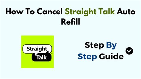 cancel auto refill on straight talk